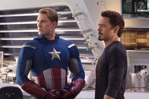 Avengers Captain America and Tony Stark