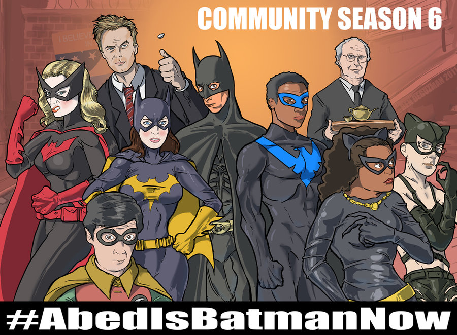 Abed is Batman Now by Kinjamin