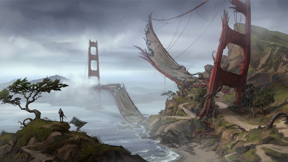 Defiance Concept Art "Traffic on the Golden Gate is light today"